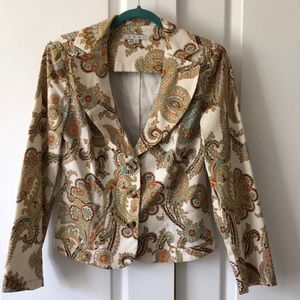 CAbi  Cotton Paisley Blazer